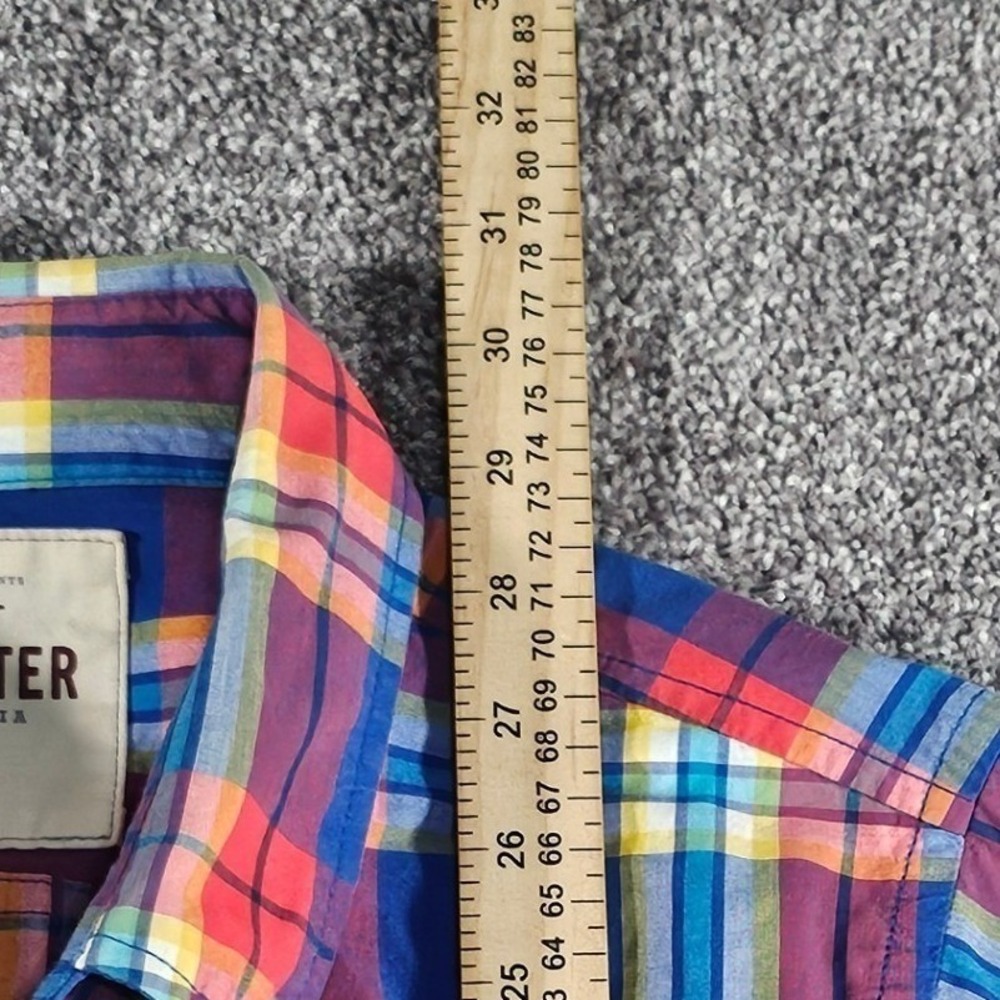 Lot of 2 Hollister Button Down Shirt Mens XL Multicolor Plaid L/S Cotton  Y2K - Picture 7 of 16
